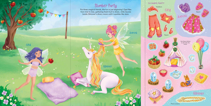 Unicorns Sticker Doll Dress-Up Book