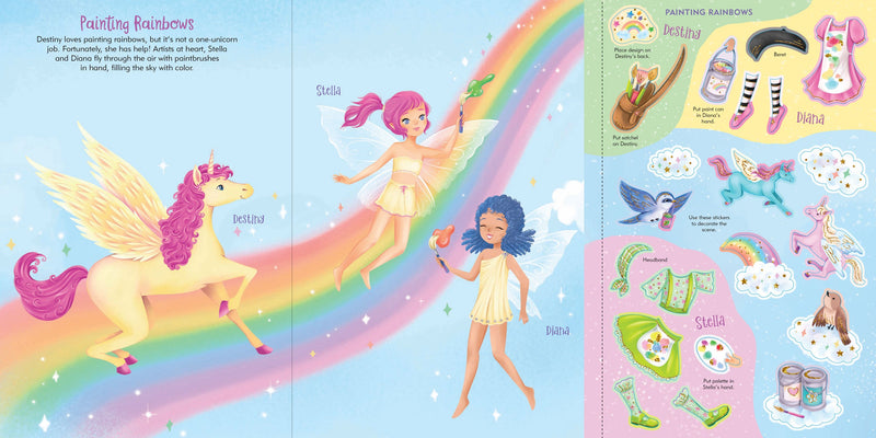 Unicorns Sticker Doll Dress-Up Book