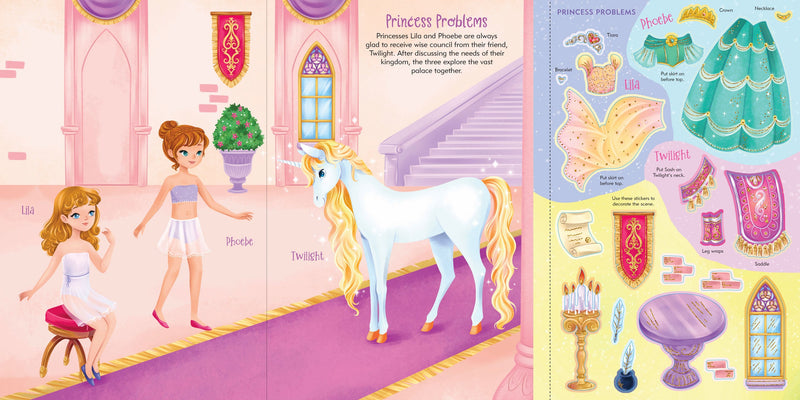 Unicorns Sticker Doll Dress-Up Book