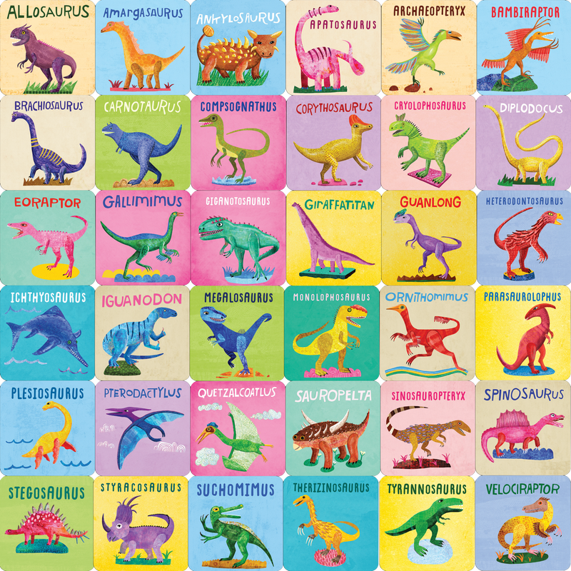 Dinosaurs Memory Match Game (Set of 72 cards)