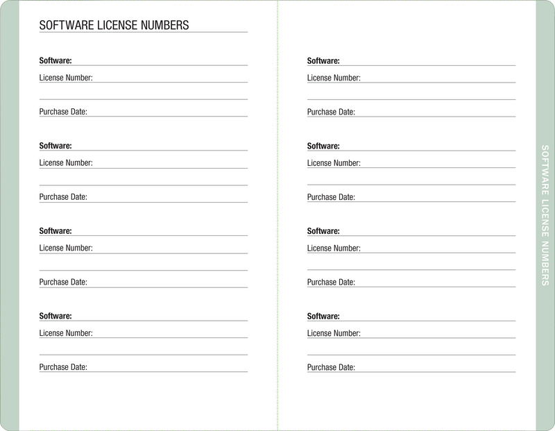 Eucalyptus Internet Address & Password Logbook