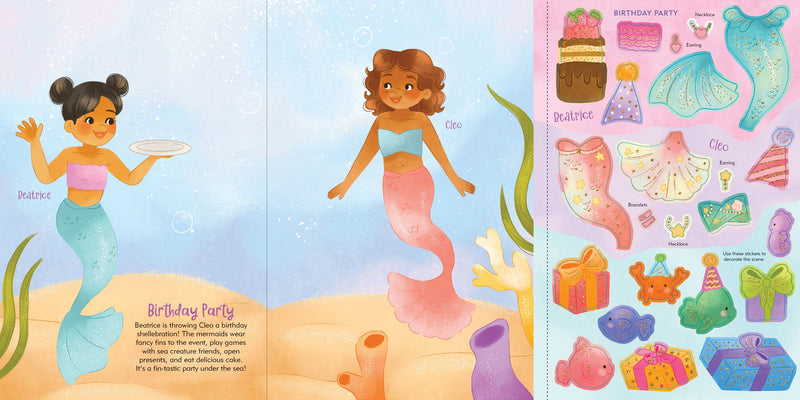 Mermaids Sticker Doll Dress-Up Book