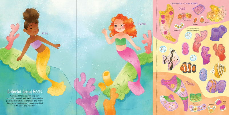 Mermaids Sticker Doll Dress-Up Book