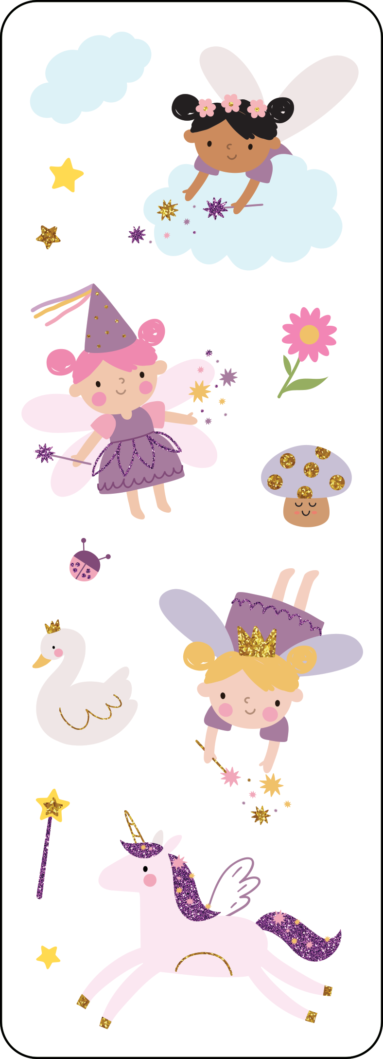 Fairy Maru (Fairy Ball) Print-On Stickers - Flowers No.4 – Pinky Elephant