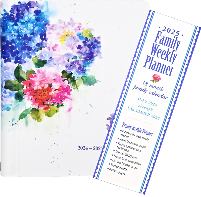 2025 Hydrangeas Family Weekly Planner