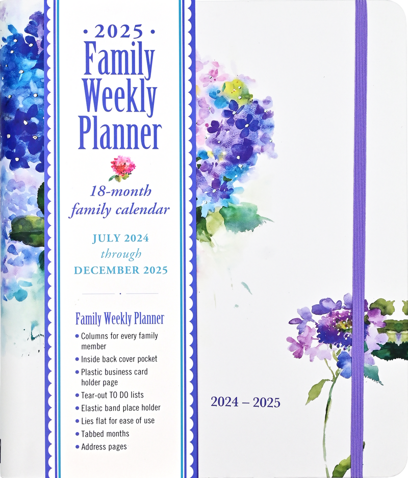 2025 Hydrangeas Family Weekly Planner