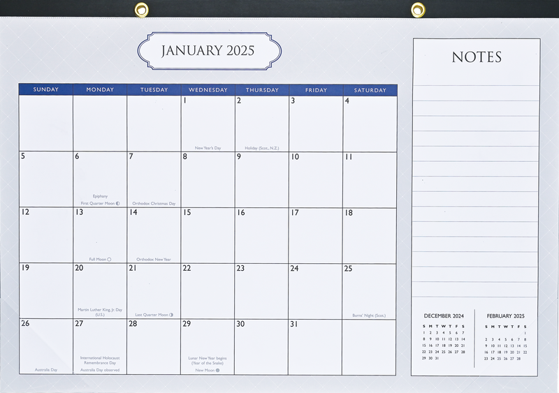 2025 Classic Desk Pad and Wall Calendar (11" x 17")