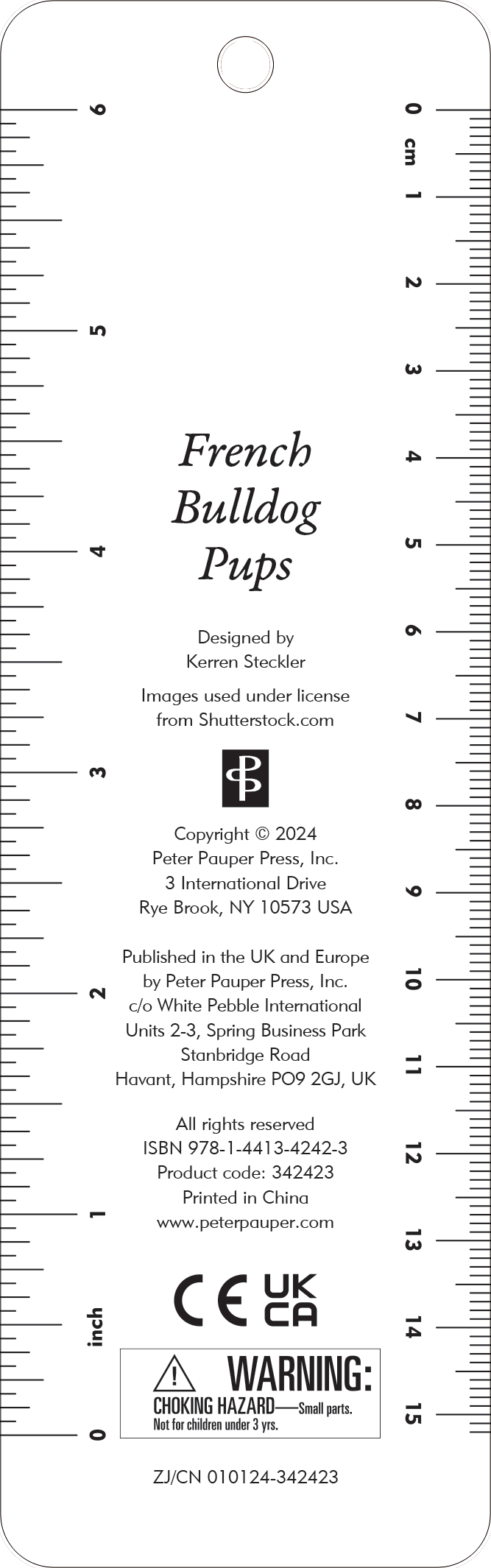 French Bulldog Pups Beaded Bookmark