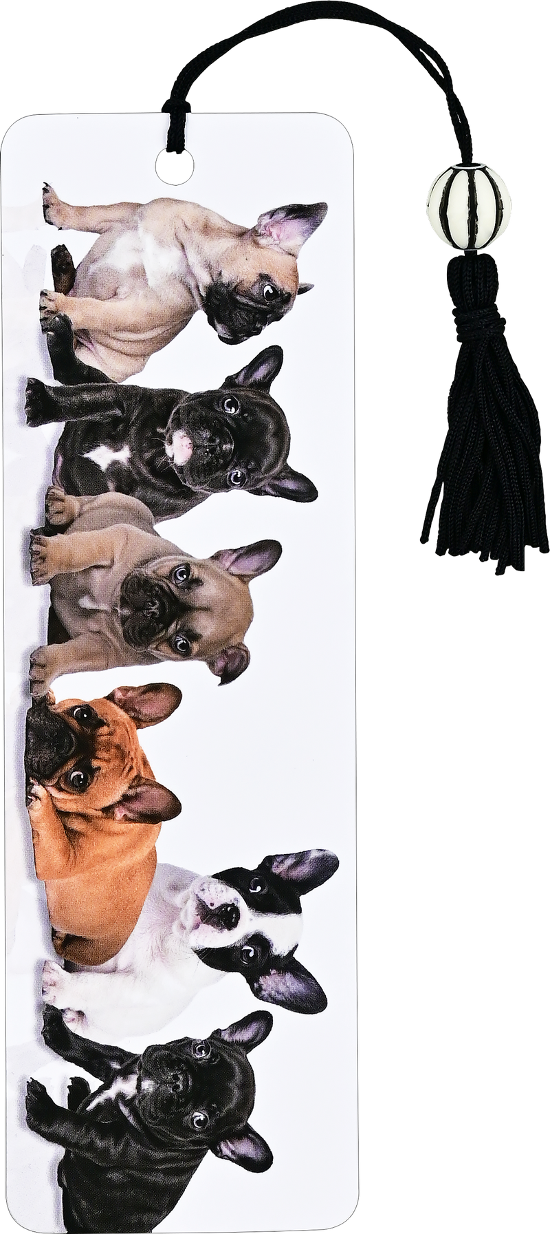 French Bulldog Pups Beaded Bookmark