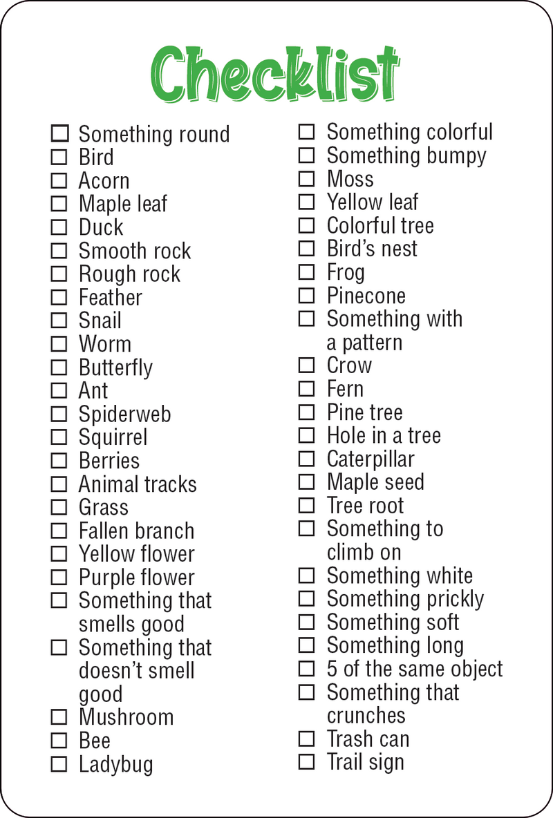 Nature Seek-and-Find Scavenger Hunt Cards