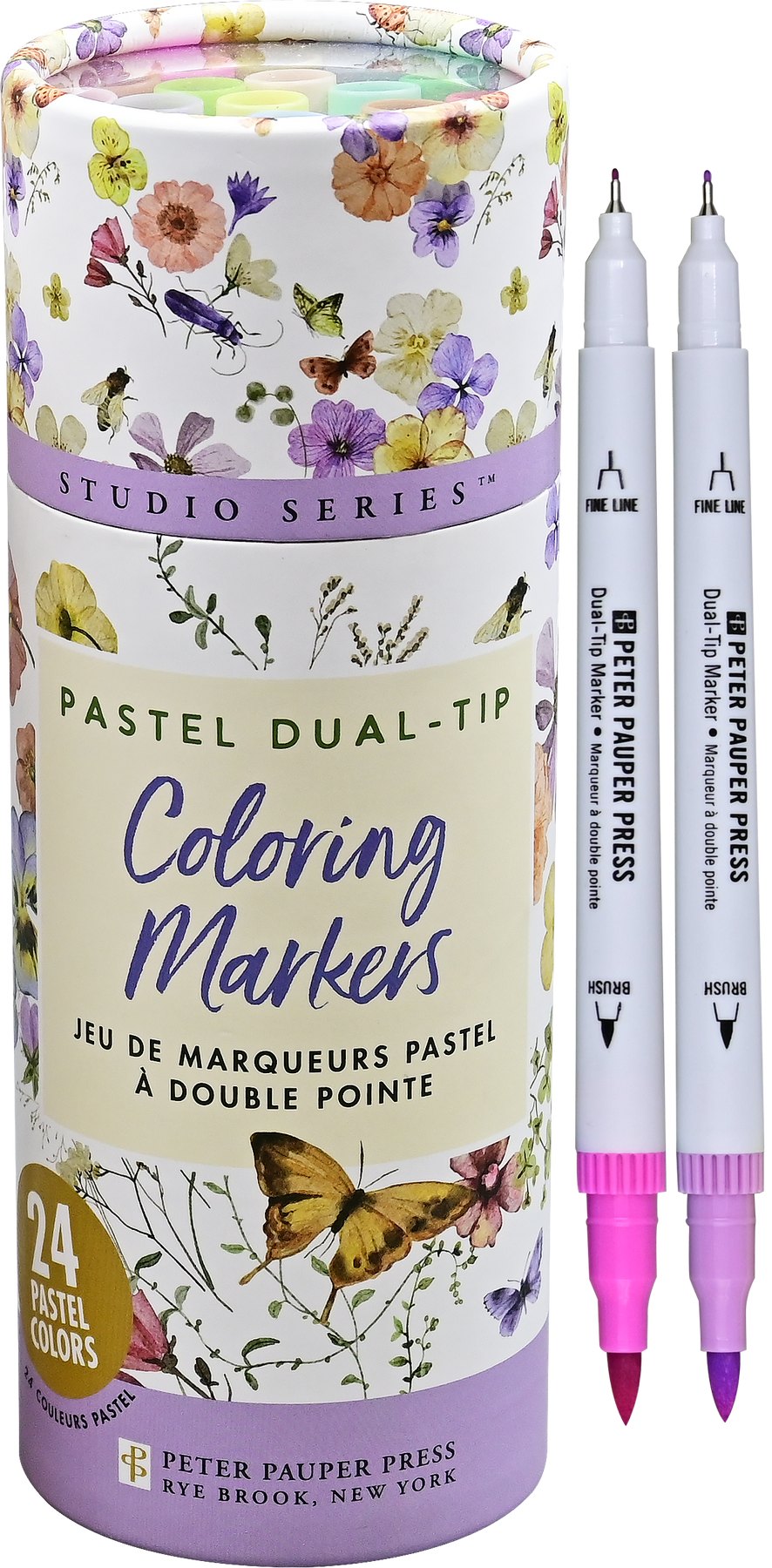 Studio Series Dual-Tip Pastel Markers (Set of 24) – Peter Pauper Press