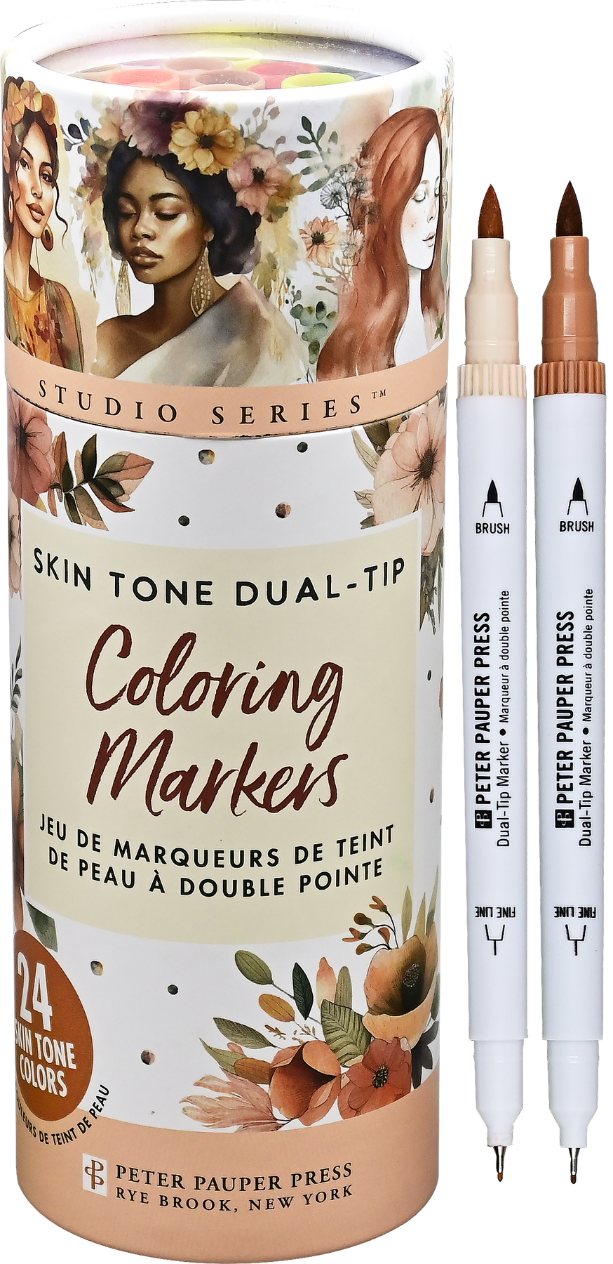 Studio Series Dual-Tip Skin Tone Markers (Set of 24) – Peter Pauper Press