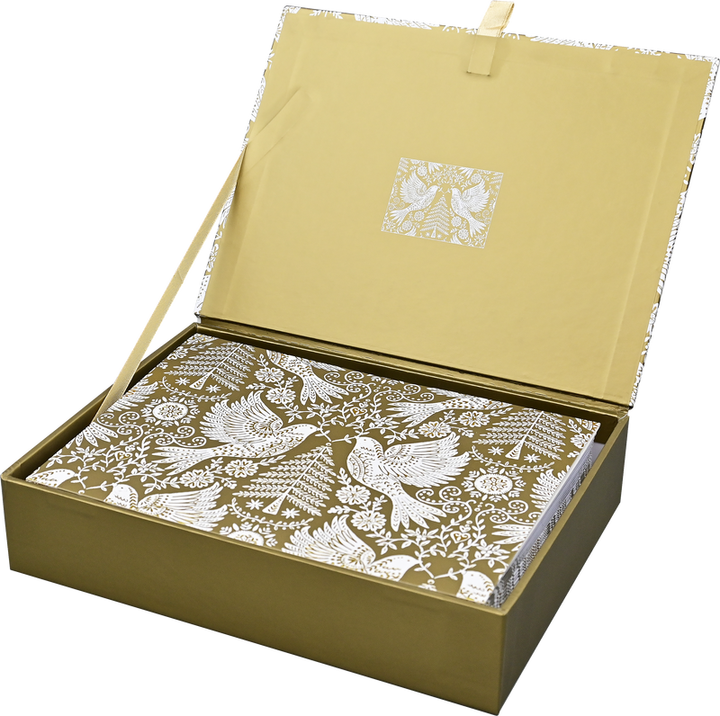 Golden Doves Deluxe Boxed Holiday Cards