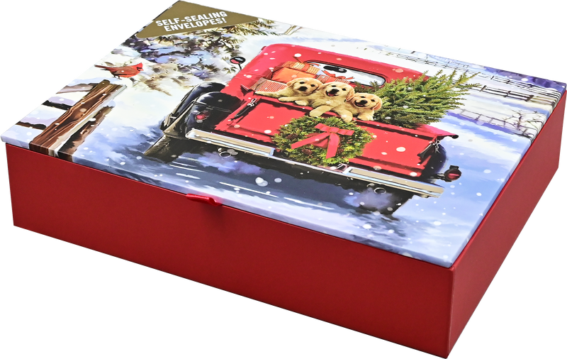 Bringing Home the Tree Deluxe Boxed Holiday Cards