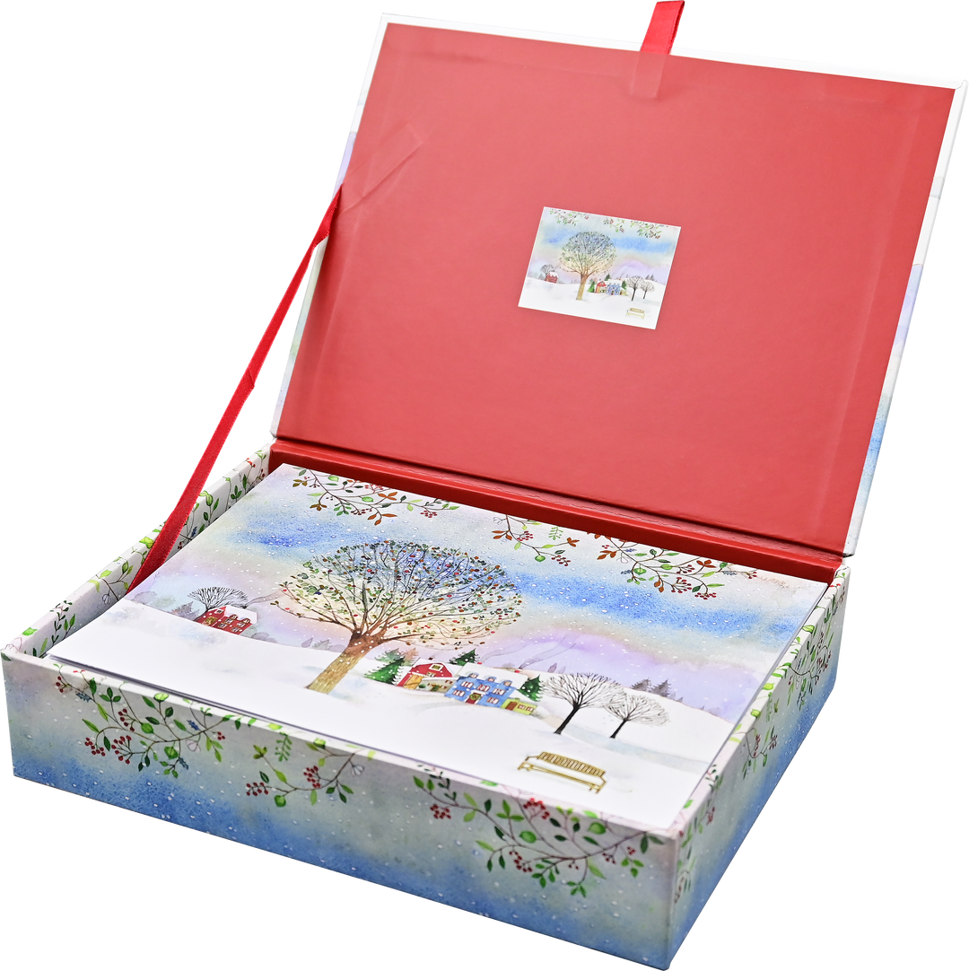 Village Twilight Deluxe Boxed Holiday Cards – Peter Pauper Press