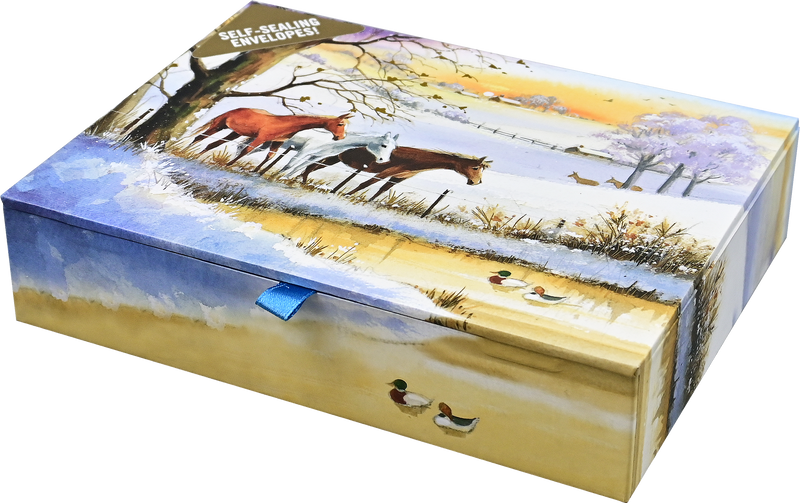 Horses in Winter Deluxe Boxed Holiday Cards