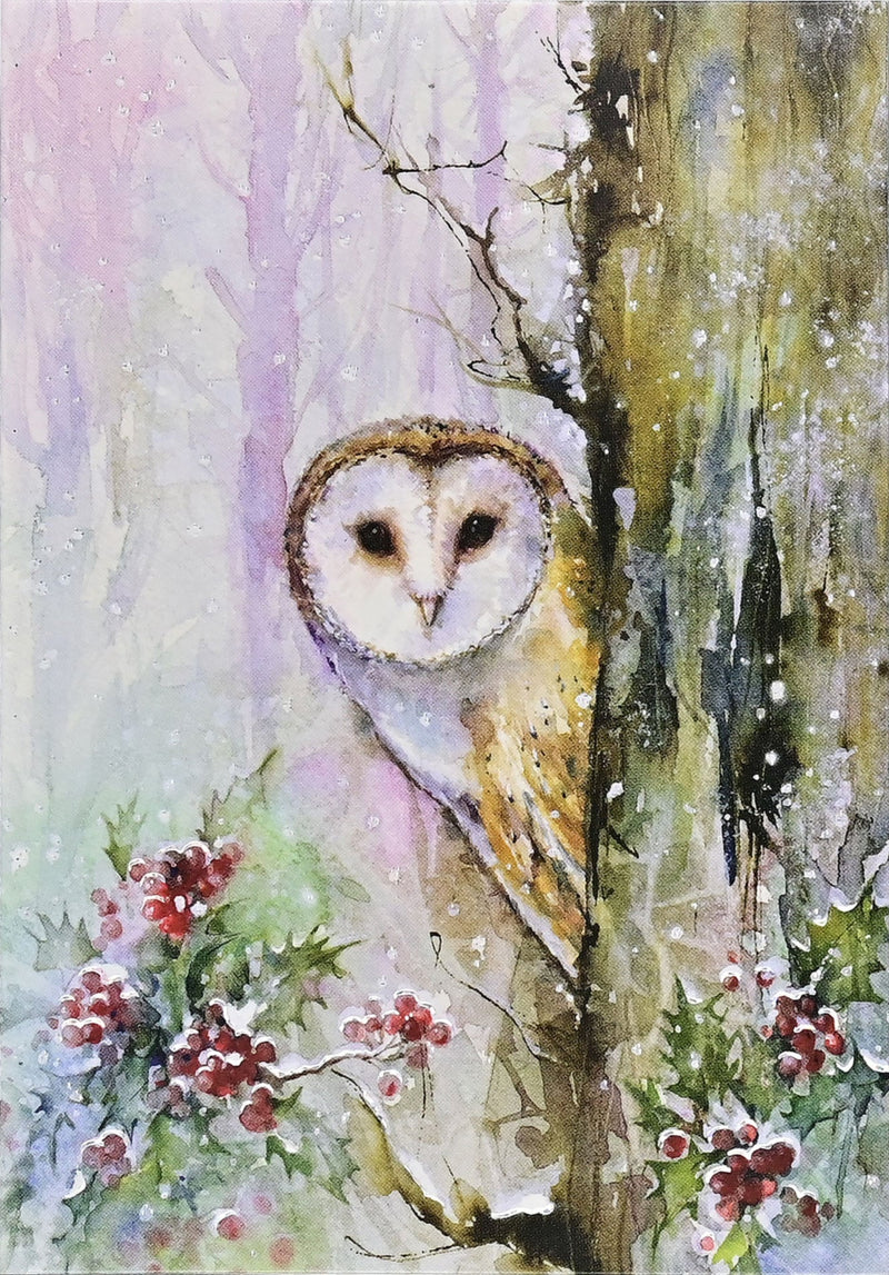 Woodland Owl Small Boxed Holiday Cards