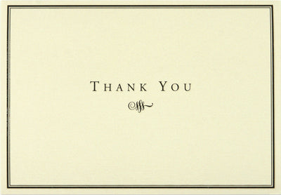 Black And Cream Thank You Notes