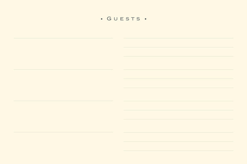 Sea Foam Guest Book
